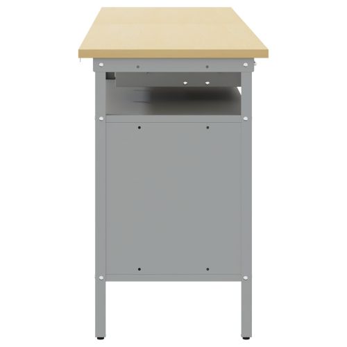 Комплект работна маса 2 pcs Червен и сив 200 x 55 x 85 см