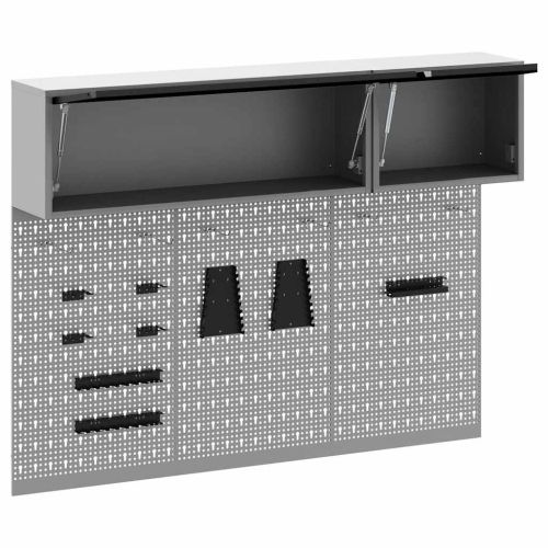 Комплект инструментален шкаф с рафт със съхранение 5 pcs Черно