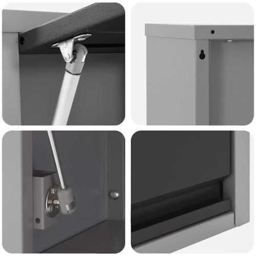 Комплект инструментален шкаф с рафт със съхранение 5 pcs Черно