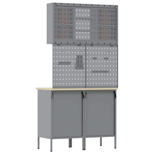 Комплект работни шкафове с чекмедже с рафт 6 pcs Червено