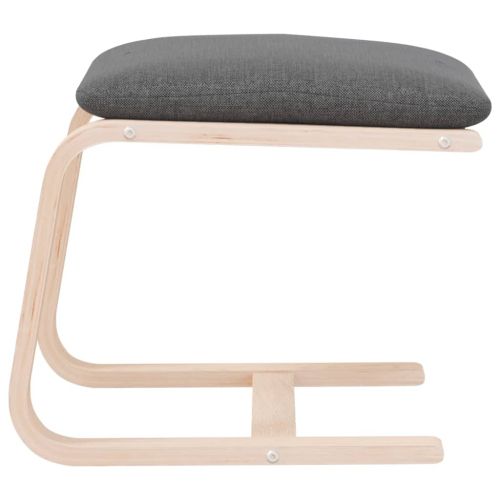 Табуретка, тъмносива, 51x41x40 см, текстил