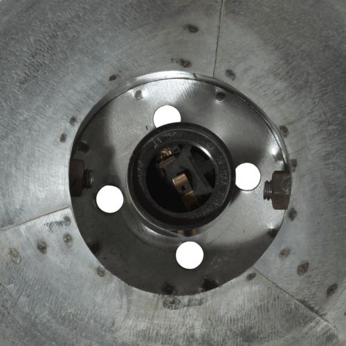 Лампа за таван 25 W, винтидж, сребриста, 50x50x25 см, E27