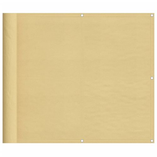 Балконски параван пясъчен 90x700 см 100% полиестер оксфорд