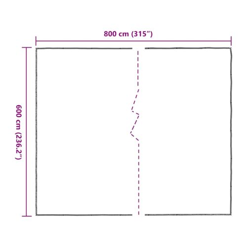 Прозрачен брезент с капси 6x8 m Полиетилен