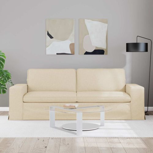 Диван Крем 222 x 80 x 82 см текстил