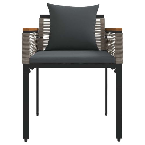 Комплект за външни мебели Сив и тъмен сив полиратан