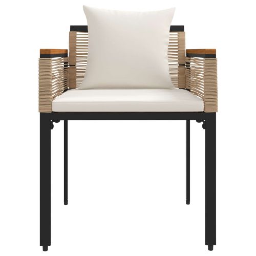 Комплект за външни мебели Бежов и кремаво бял полиратан