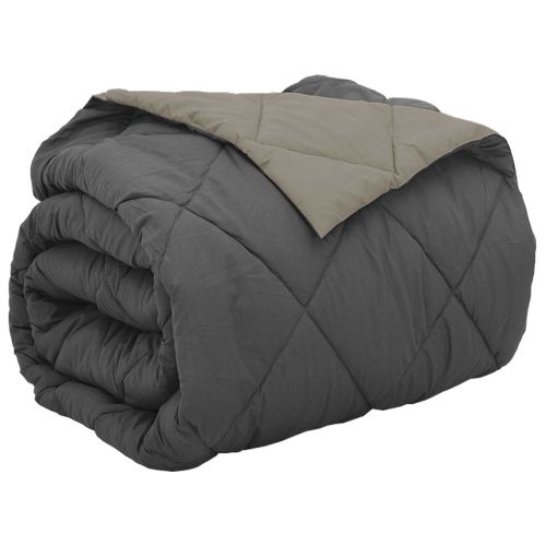 Пълно годишно юрганче Светло сиво и антрацит 220 x 200 см