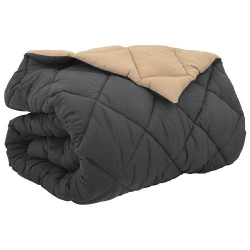 Зимен юрган Антрацит и таупе 240 х 260 см Микрофибър