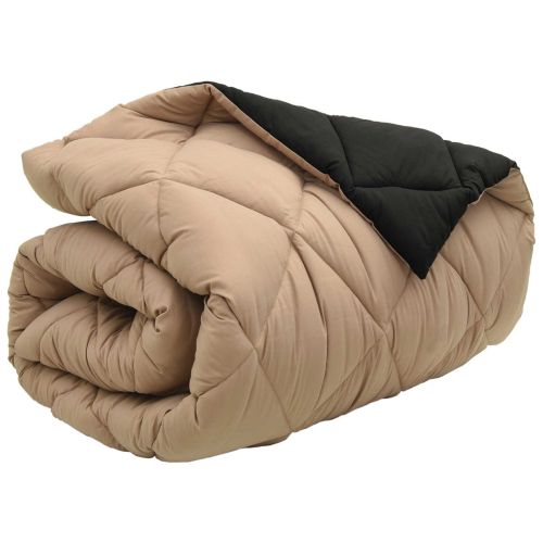 Зимен юрган Черно и таупе 140 x 200 cm Микрофибър