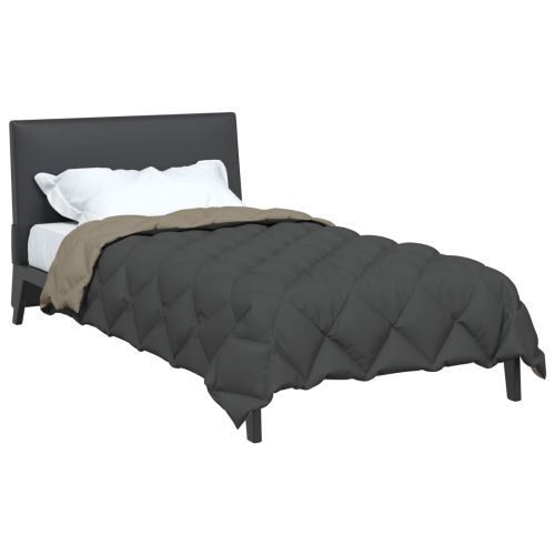 Зимен юрган Светло сиво и антрацит 155 x 220 cm Микрофибър