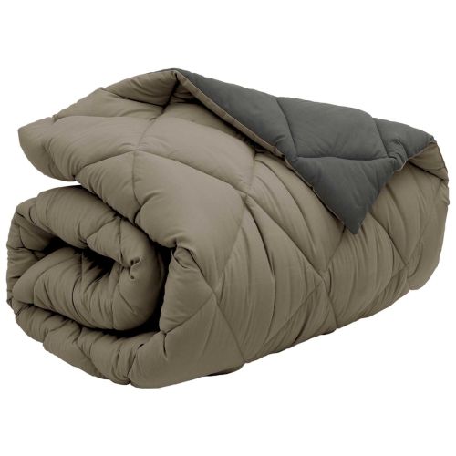 Зимен юрган Светло сиво и антрацит 155 x 220 cm Микрофибър