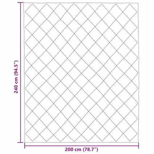 Зимен юрган Светло сиво и антрацит 200 x 240 cm Микрофибър