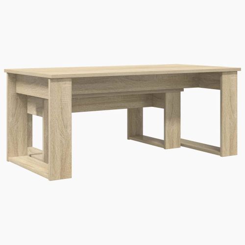 Комплект кафе маса 2 бр. Сонома дъб 100 x 50 x 42 см