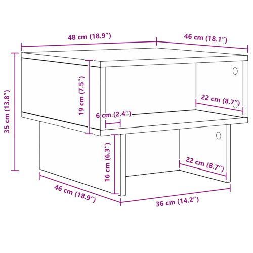 Масичка за кафе Димян дъб 48 x 46 x 35 см Инженерно дърво