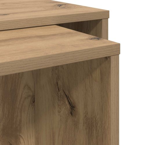 Комплект кафе маса 2 pcs Дъб Инженерно дърво