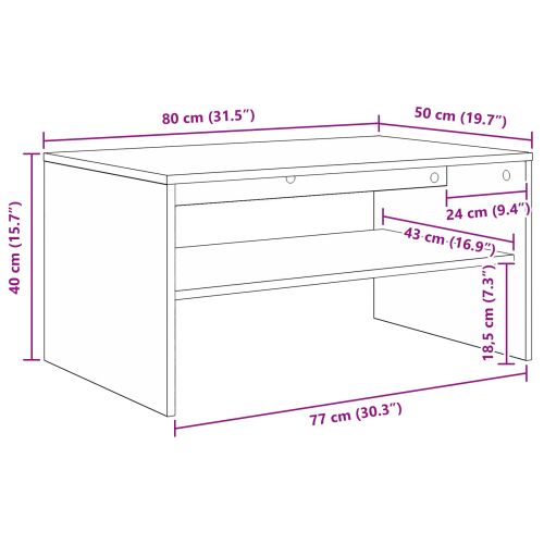 Масичка за кафе Старо дърво 80 x 50 x 40 cm Инженерно дърво