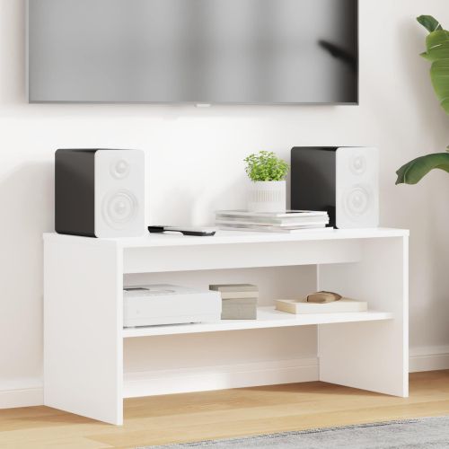 ТВ шкаф Бяло 80 x 35 x 40 см Инженерно дърво