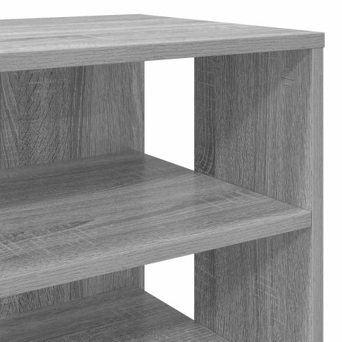 Шкаф за обувки с рафт 2 pcs Сив Сонома Инженерно дърво