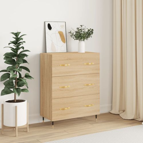 Сайдборд, дъб сонома, 69,5x34x90 см, инженерно дърво