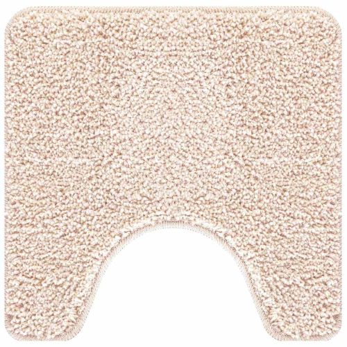 Нескользяща постелка за баня с изрезка за тоалет Крем