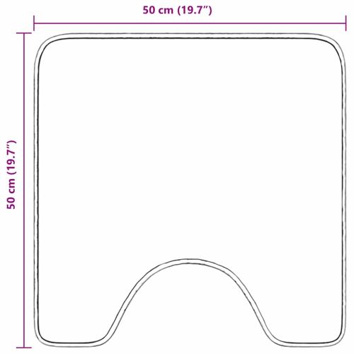 Нескользяща постелка за баня с изрезка за тоалет Кафяво