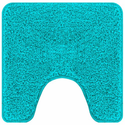 Нескользяща постелка за баня с изрезка за тоалет Тюркоаз