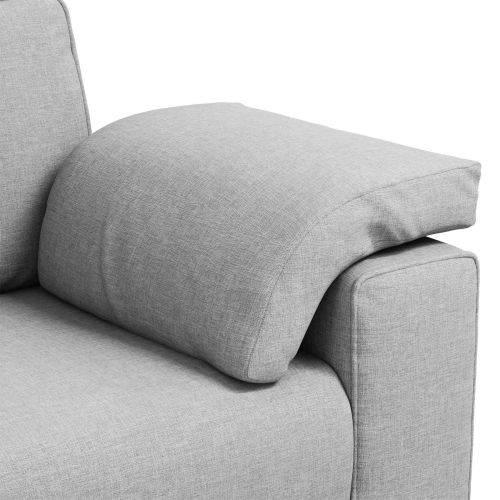 Диван Облачно сиво 160 x 80 x 82 см текстил