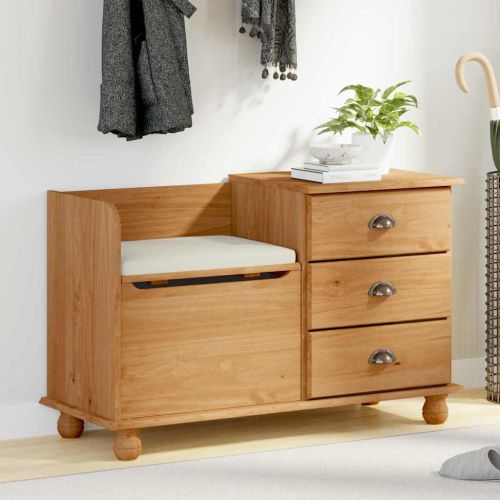 Пейка с място за съхранение ASKIM Кафяво 100 x 39 x 62 см