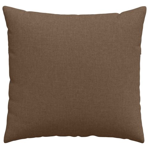 Диван възглавници 2 pcs Кафяво 45 x 45 cm текстил