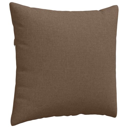 Диван възглавници 2 pcs Кафяво 45 x 45 cm текстил