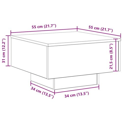Дъб артизан 55 x 55 x 31 см Инженерна дървесина