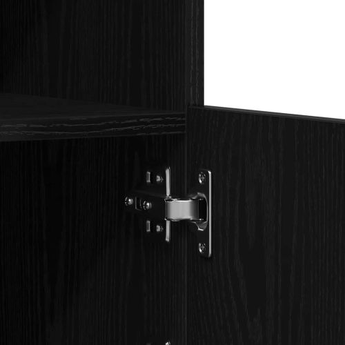 LED конзолна маса Черно 41 x 37 x 100 см Инженерно дърво