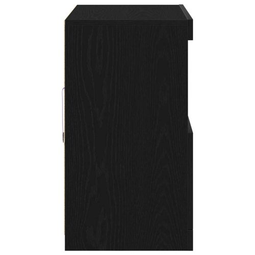 LED конзолна маса Черно 81 x 37 x 66,5 см Инженерна дървесина
