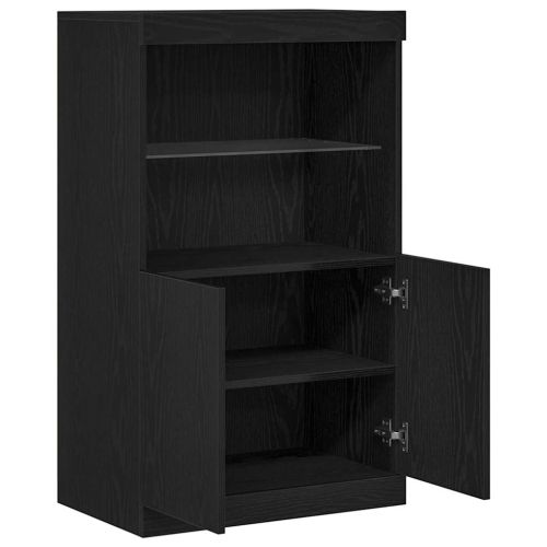 LED конзолна маса Черно 60 x 37 x 100 см Инженерно дърво