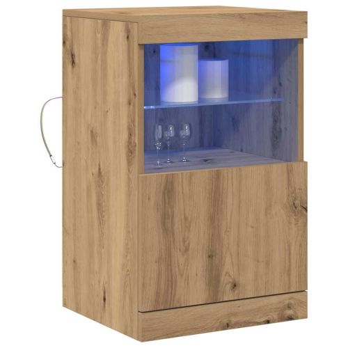 LED конзолна маса Дъб 41 x 37 x 67 см Инженерно дърво