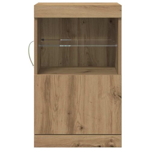 LED конзолна маса Дъб 41 x 37 x 67 см Инженерно дърво