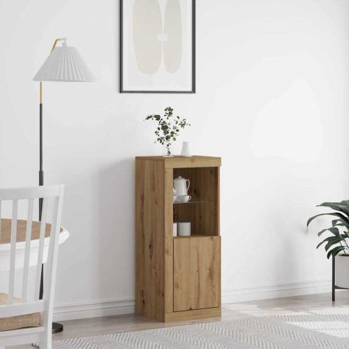 LED конзолна маса Дъб 41 x 37 x 100 см Инженерно дърво