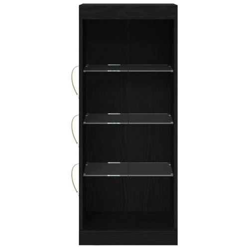 LED конзолна маса Черния дъб 41 x 37 x 100 см Инженерно дърво