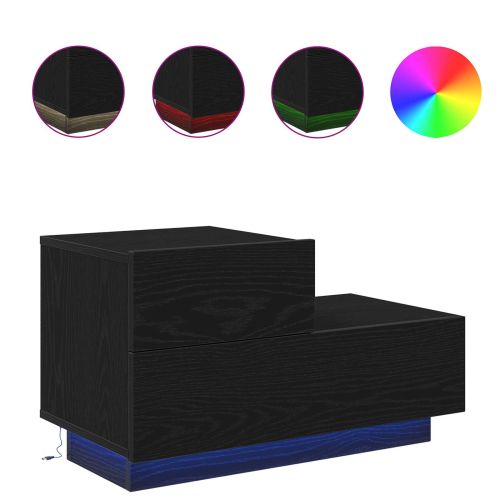 Нощен шкаф Черния дъб 70 x 36 x 40,5 см Инженерно дърво