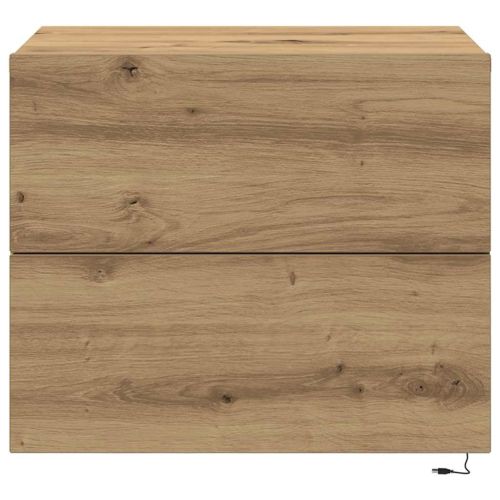 Нощен шкаф с чекмедже 2 pcs Дъб 50 x 39 x 41 cm Инженерно дърво