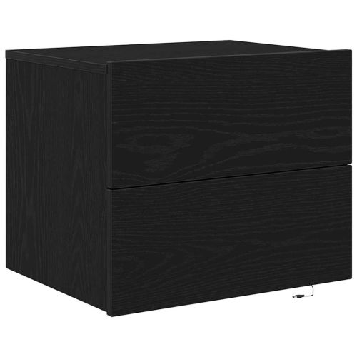 Нощен шкаф 2 pcs Черния дъб 50 x 39 x 41 cm Инженерно дърво