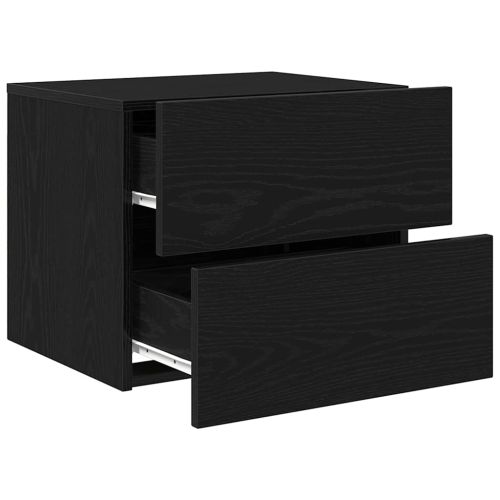 Нощен шкаф 2 pcs Черния дъб 50 x 39 x 41 cm Инженерно дърво