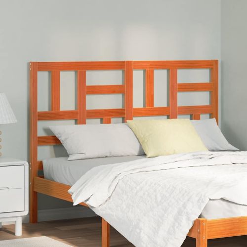 Главня за легло Кафяво с восъчно покритие 145,5 x 4 x 104 см