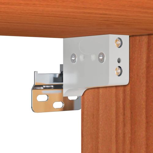 Стенен шкаф с рафт Кафяво с восъчно покритие 100 x 30 x 35 см