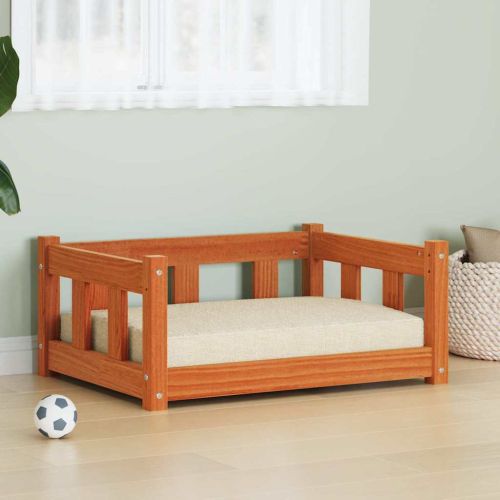 Кучешко легло Кафяво с восъчно покритие 65,5 x 50 x 28 см