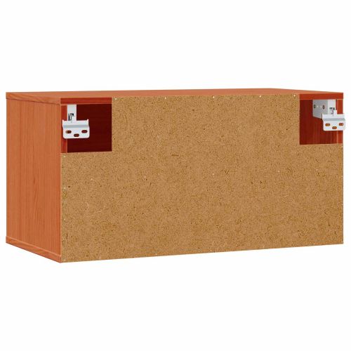 Стенен шкаф с рафт Кафяво с восъчно покритие 60 x 30 x 30 cm