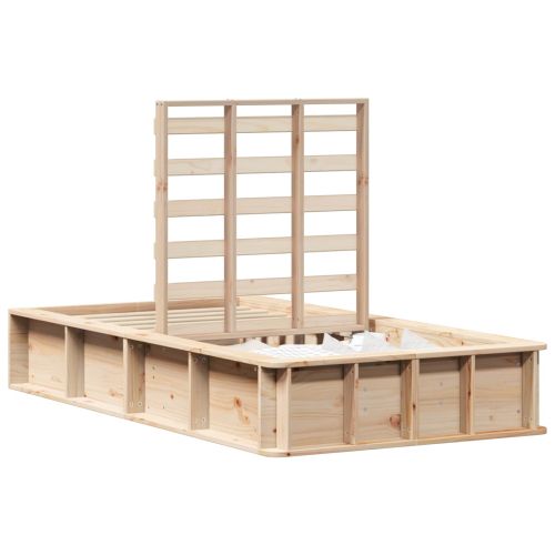 Рамка за легло Кафяво с восъчно покритие 75 x 190 cm