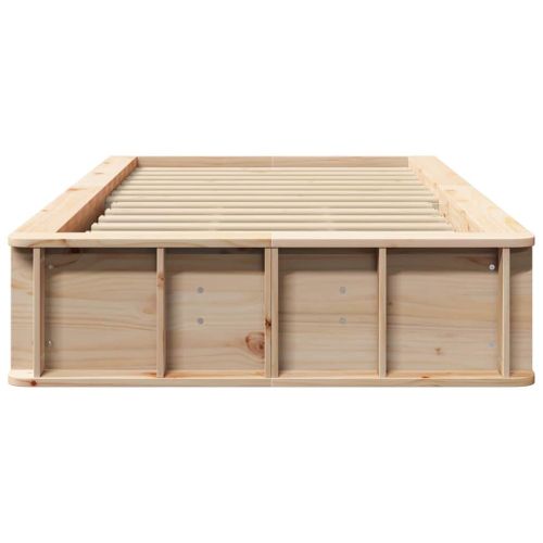 Рамка за легло Кафяво с восъчно покритие 75 x 190 cm