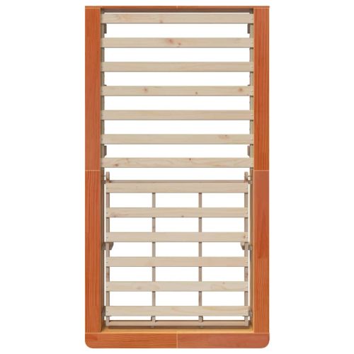 Рамка за легло Кафяво с восъчно покритие 75 x 190 cm